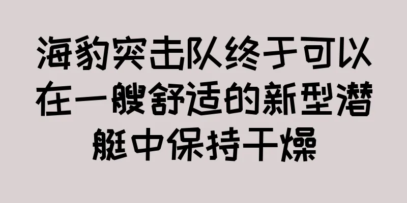 海豹突击队终于可以在一艘舒适的新型潜艇中保持干燥