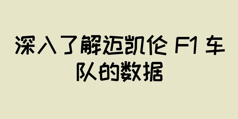 深入了解迈凯伦 F1 车队的数据