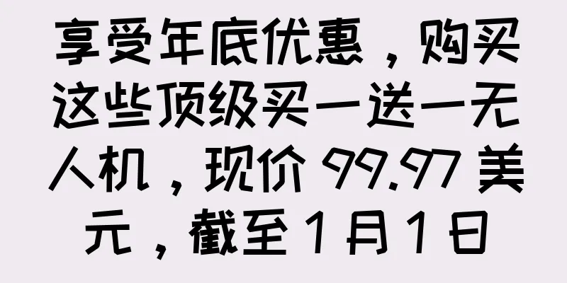 享受年底优惠，购买这些顶级买一送一无人机，现价 99.97 美元，截至 1 月 1 日