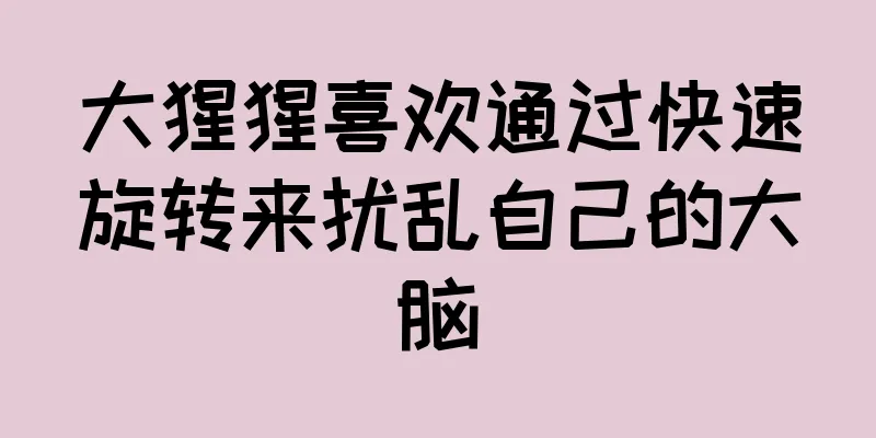 大猩猩喜欢通过快速旋转来扰乱自己的大脑