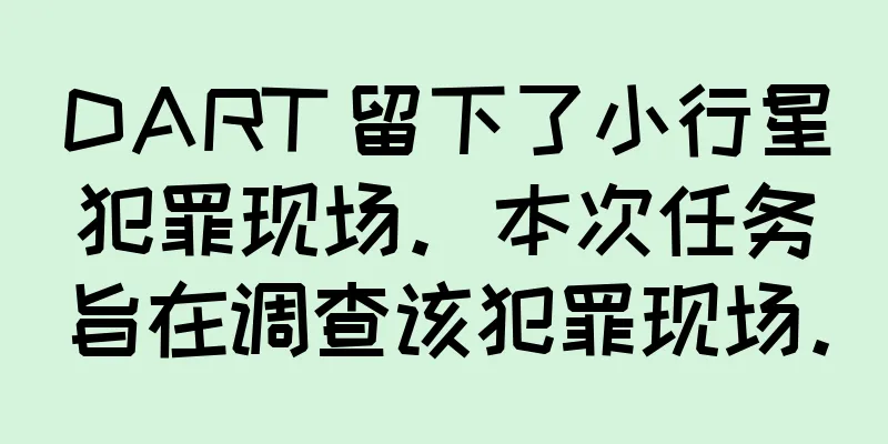 DART 留下了小行星犯罪现场。本次任务旨在调查该犯罪现场。