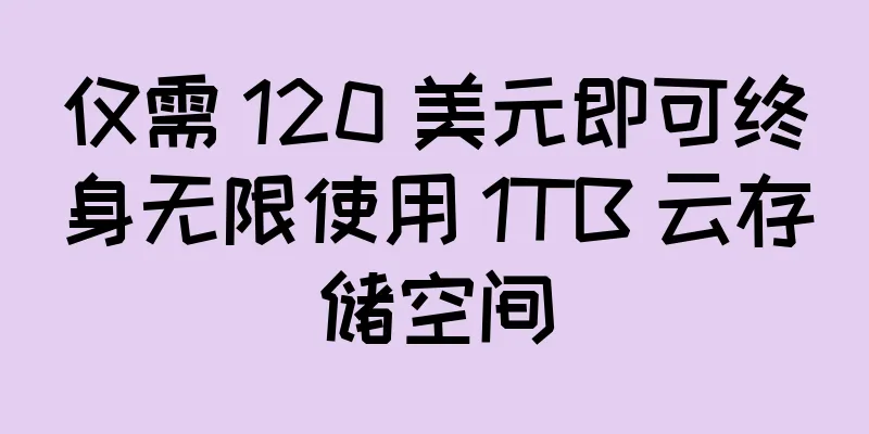 仅需 120 美元即可终身无限使用 1TB 云存储空间