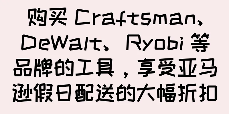 购买 Craftsman、DeWalt、Ryobi 等品牌的工具，享受亚马逊假日配送的大幅折扣