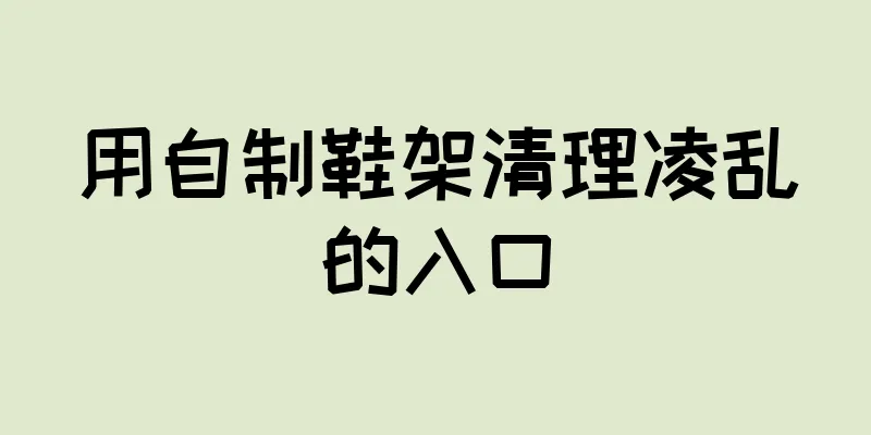 用自制鞋架清理凌乱的入口