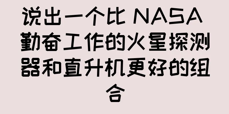 说出一个比 NASA 勤奋工作的火星探测器和直升机更好的组合
