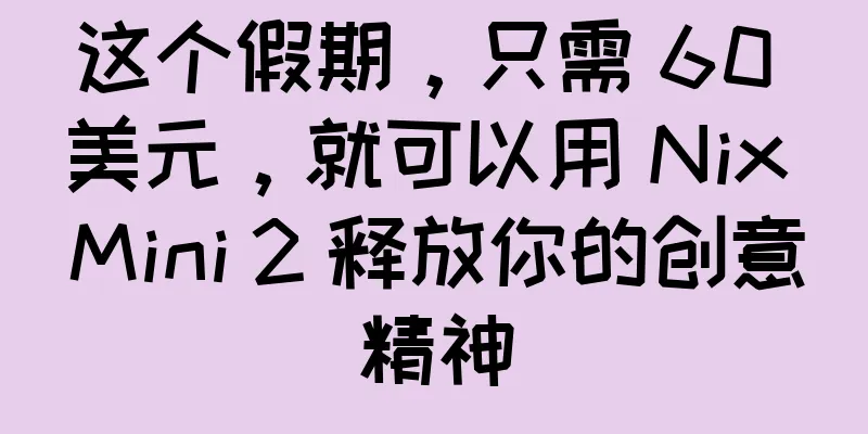 这个假期，只需 60 美元，就可以用 Nix Mini 2 释放你的创意精神