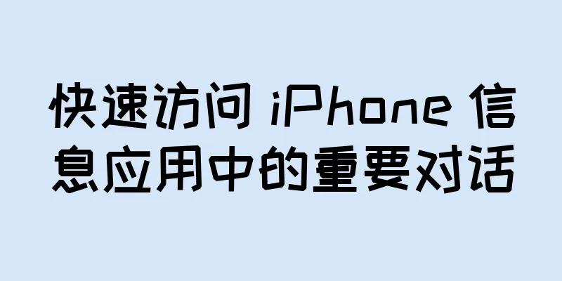 快速访问 iPhone 信息应用中的重要对话