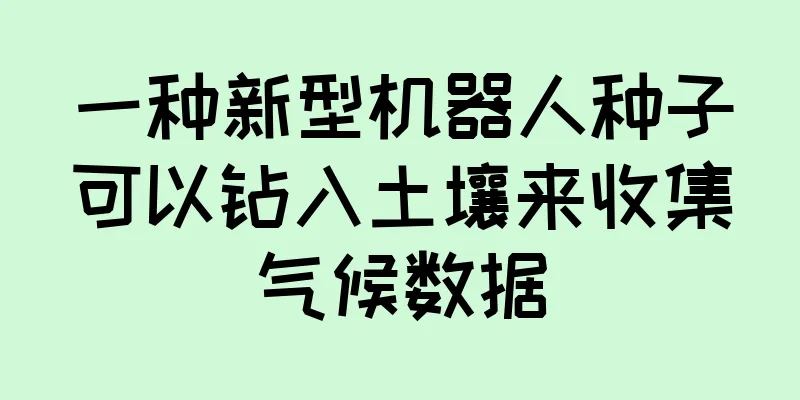 一种新型机器人种子可以钻入土壤来收集气候数据
