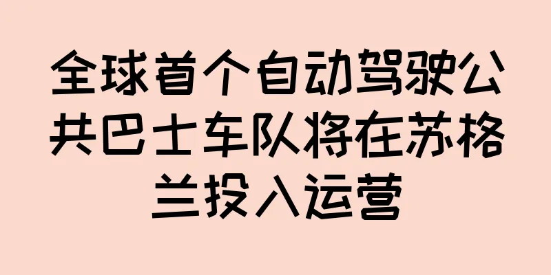 全球首个自动驾驶公共巴士车队将在苏格兰投入运营