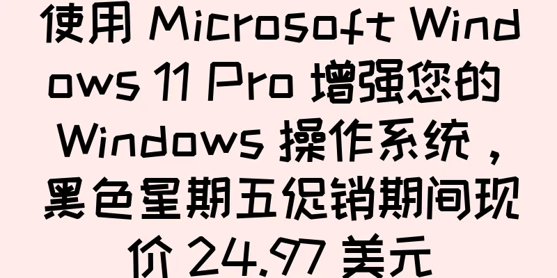 使用 Microsoft Windows 11 Pro 增强您的 Windows 操作系统，黑色星期五促销期间现价 24.97 美元