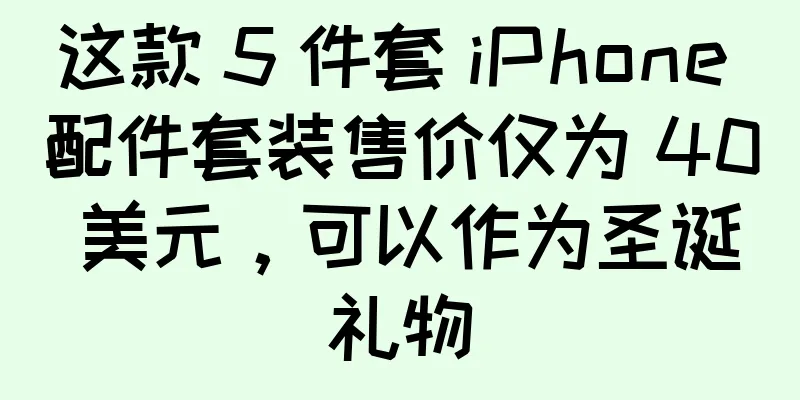 这款 5 件套 iPhone 配件套装售价仅为 40 美元，可以作为圣诞礼物