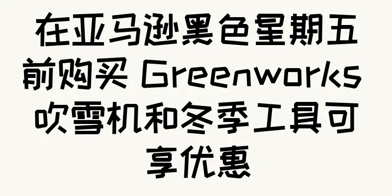在亚马逊黑色星期五前购买 Greenworks 吹雪机和冬季工具可享优惠