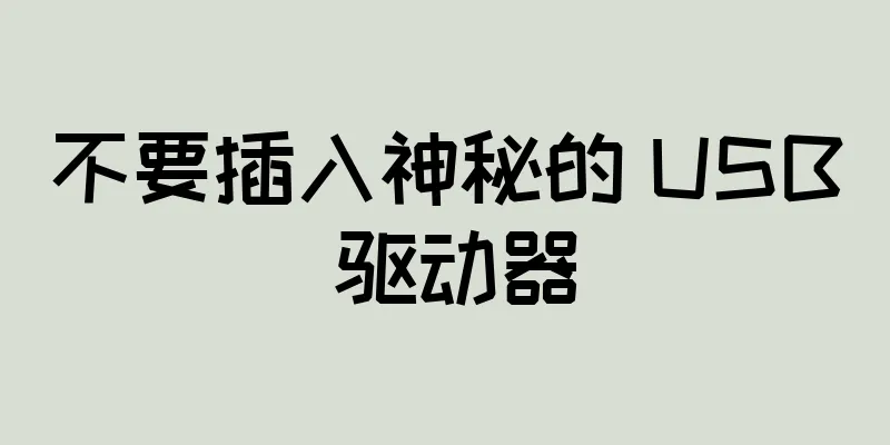 不要插入神秘的 USB 驱动器