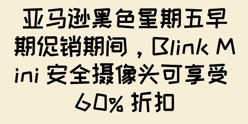 亚马逊黑色星期五早期促销期间，Blink Mini 安全摄像头可享受 60% 折扣