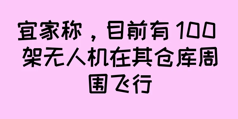 宜家称，目前有 100 架无人机在其仓库周围飞行