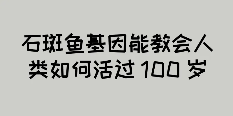 石斑鱼基因能教会人类如何活过 100 岁