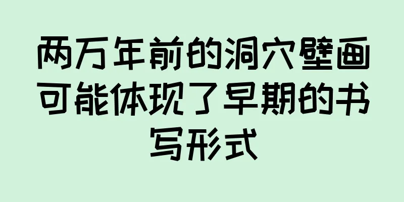 两万年前的洞穴壁画可能体现了早期的书写形式