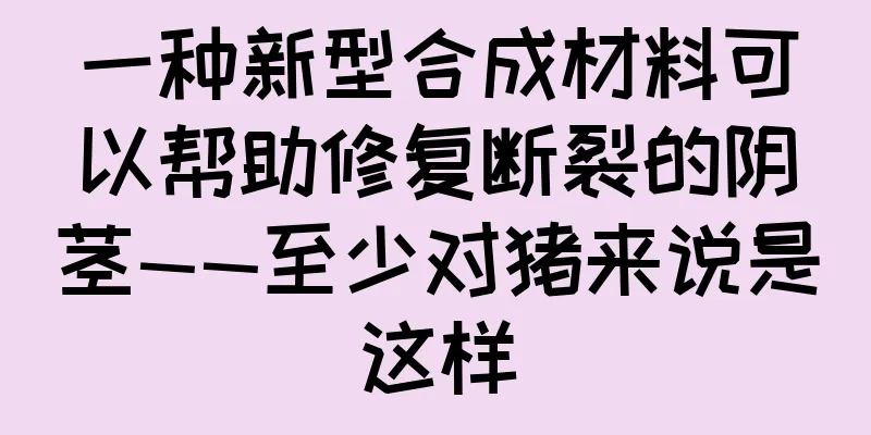 一种新型合成材料可以帮助修复断裂的阴茎——至少对猪来说是这样