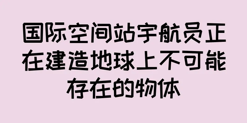 国际空间站宇航员正在建造地球上不可能存在的物体