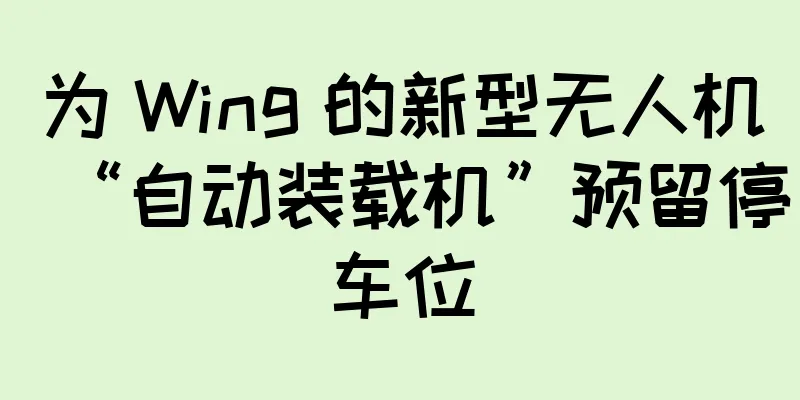 为 Wing 的新型无人机“自动装载机”预留停车位