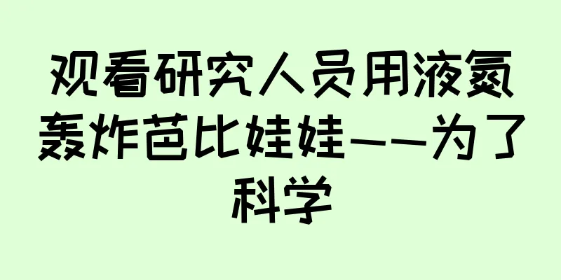 观看研究人员用液氮轰炸芭比娃娃——为了科学