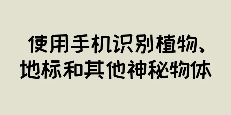 使用手机识别植物、地标和其他神秘物体