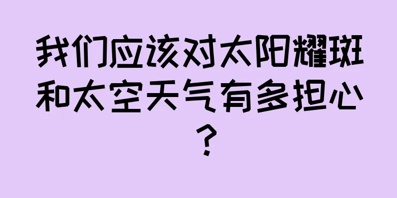 我们应该对太阳耀斑和太空天气有多担心？