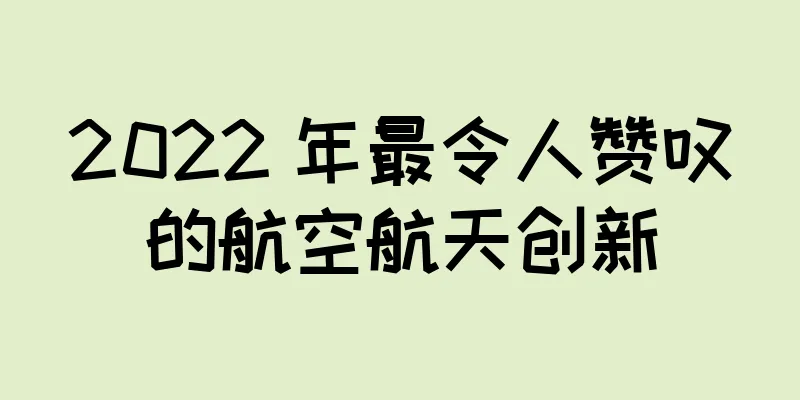 2022 年最令人赞叹的航空航天创新
