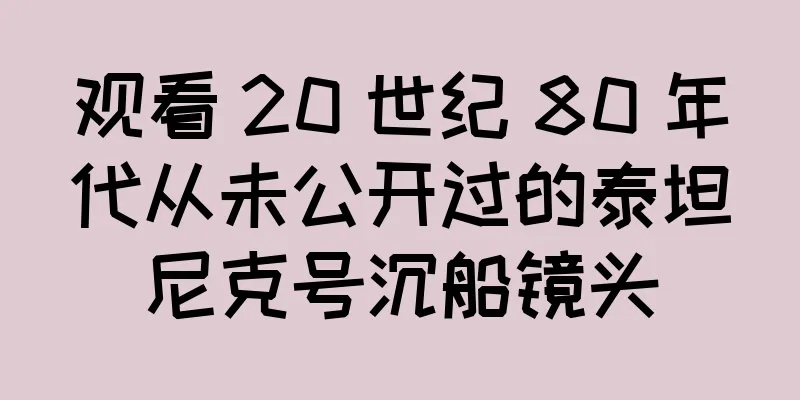 观看 20 世纪 80 年代从未公开过的泰坦尼克号沉船镜头