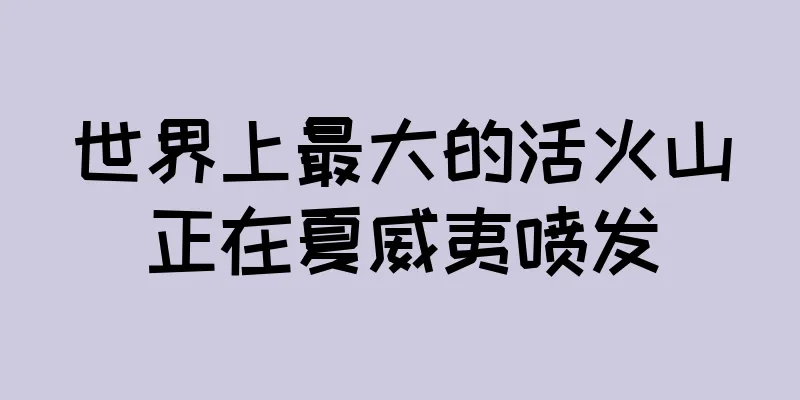 世界上最大的活火山正在夏威夷喷发