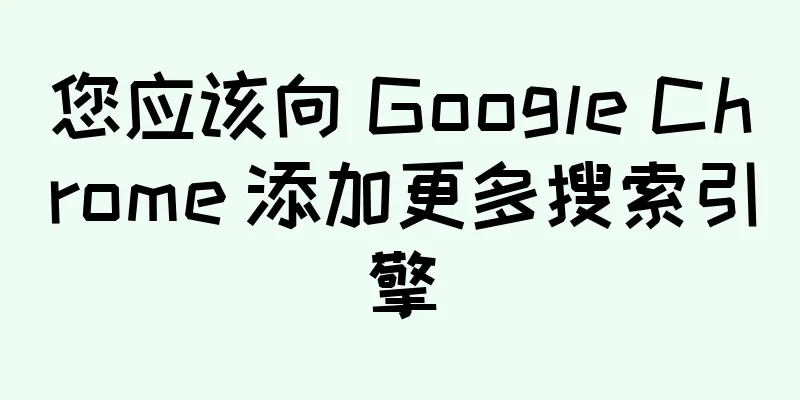您应该向 Google Chrome 添加更多搜索引擎