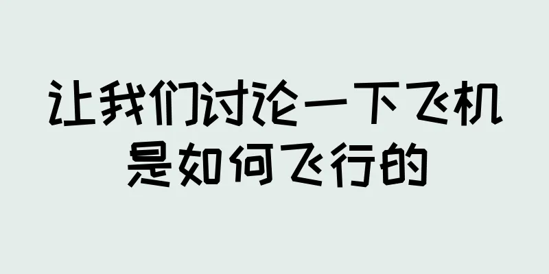 让我们讨论一下飞机是如何飞行的