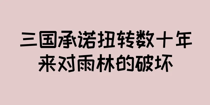 三国承诺扭转数十年来对雨林的破坏
