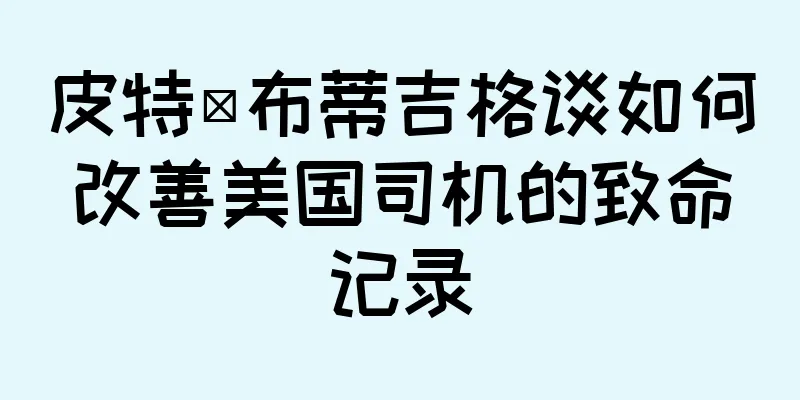 皮特·布蒂吉格谈如何改善美国司机的致命记录