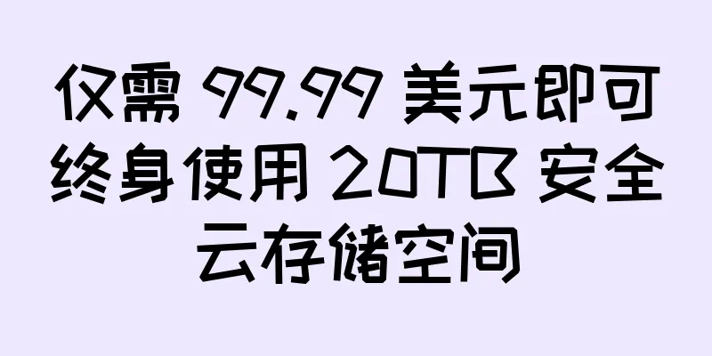 仅需 99.99 美元即可终身使用 20TB 安全云存储空间