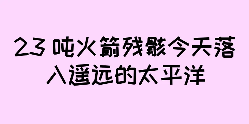 23 吨火箭残骸今天落入遥远的太平洋