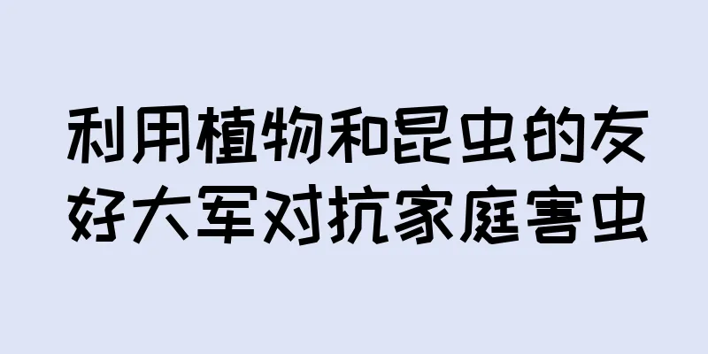 利用植物和昆虫的友好大军对抗家庭害虫