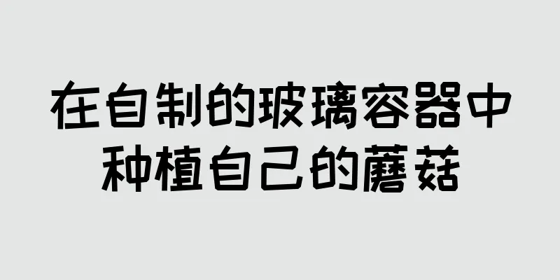 在自制的玻璃容器中种植自己的蘑菇