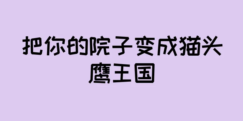 把你的院子变成猫头鹰王国