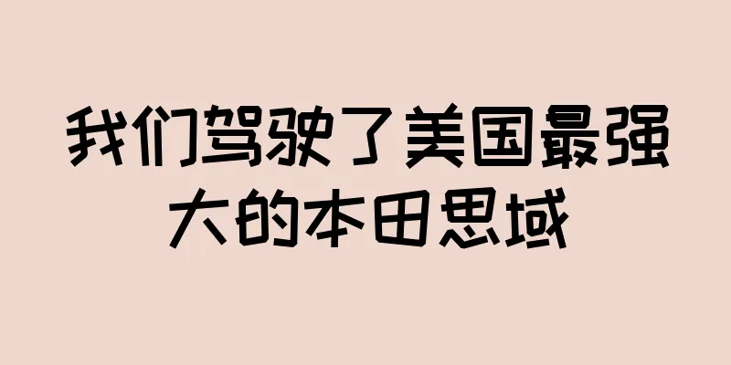 我们驾驶了美国最强大的本田思域