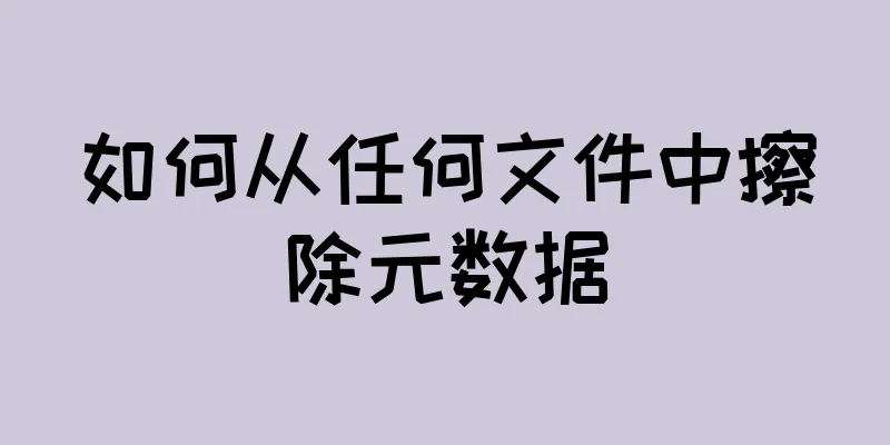 如何从任何文件中擦除元数据