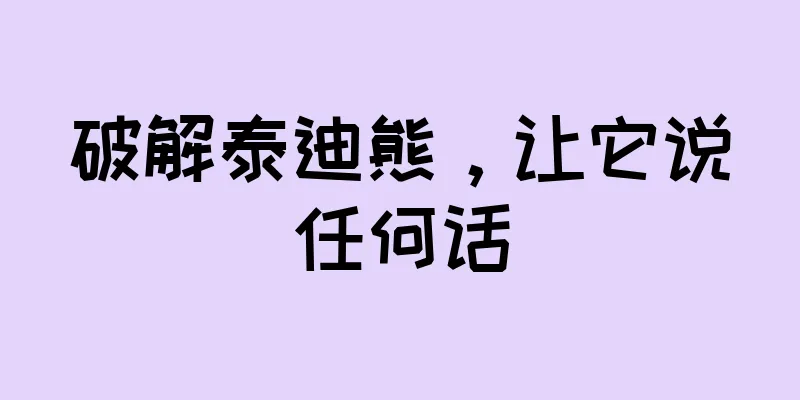 破解泰迪熊，让它说任何话