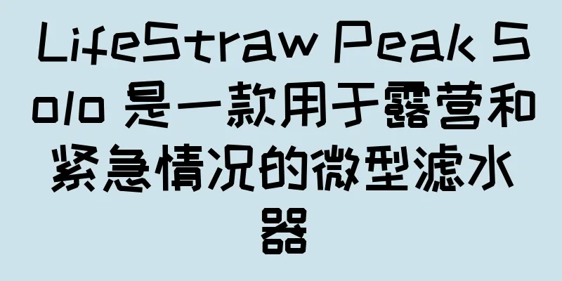 LifeStraw Peak Solo 是一款用于露营和紧急情况的微型滤水器