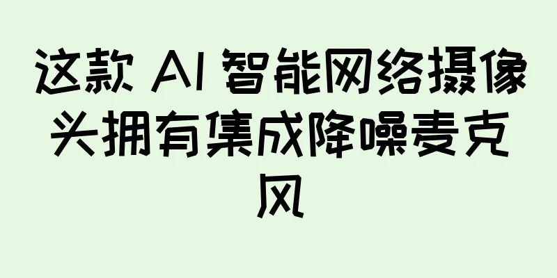 这款 AI 智能网络摄像头拥有集成降噪麦克风