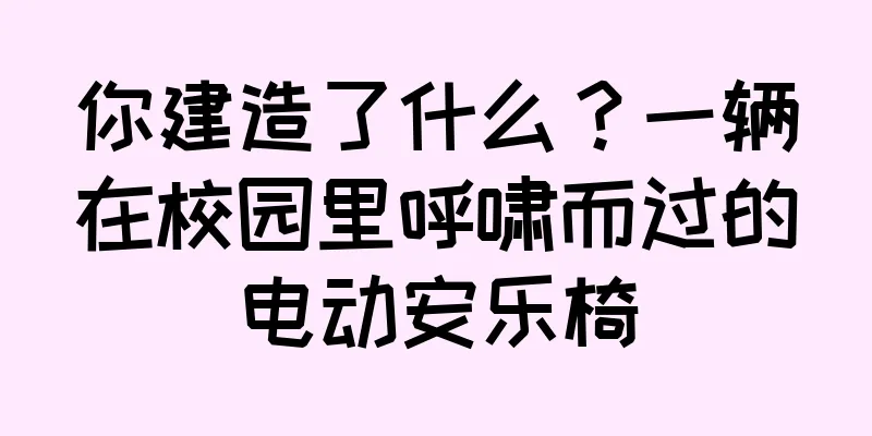 你建造了什么？一辆在校园里呼啸而过的电动安乐椅