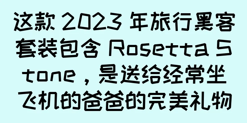 这款 2023 年旅行黑客套装包含 Rosetta Stone，是送给经常坐飞机的爸爸的完美礼物