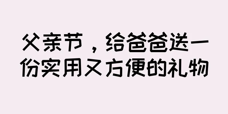 父亲节，给爸爸送一份实用又方便的礼物