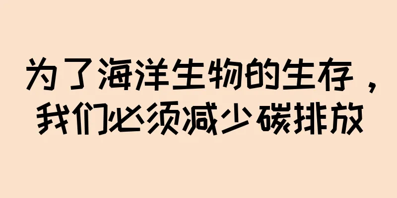 为了海洋生物的生存，我们必须减少碳排放