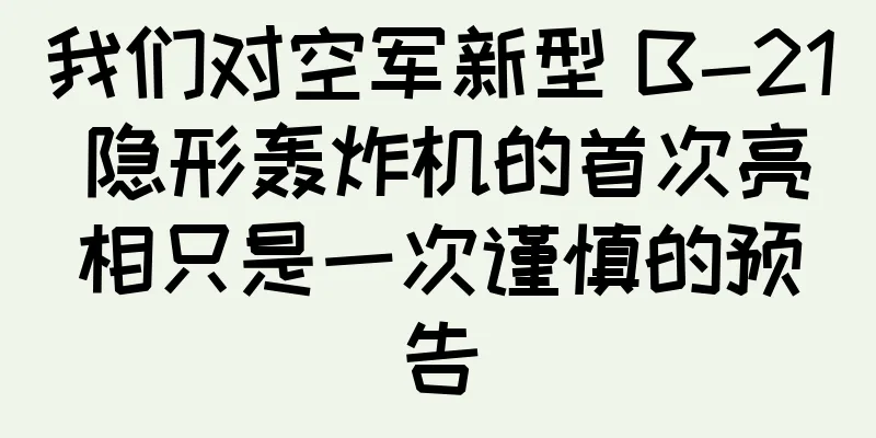 我们对空军新型 B-21 隐形轰炸机的首次亮相只是一次谨慎的预告