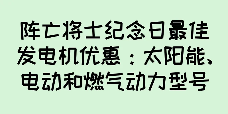 阵亡将士纪念日最佳发电机优惠：太阳能、电动和燃气动力型号